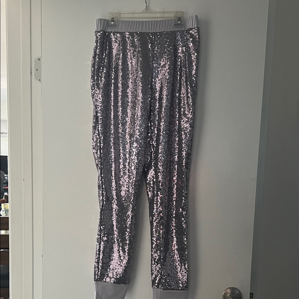 Silver Sequin Pants
